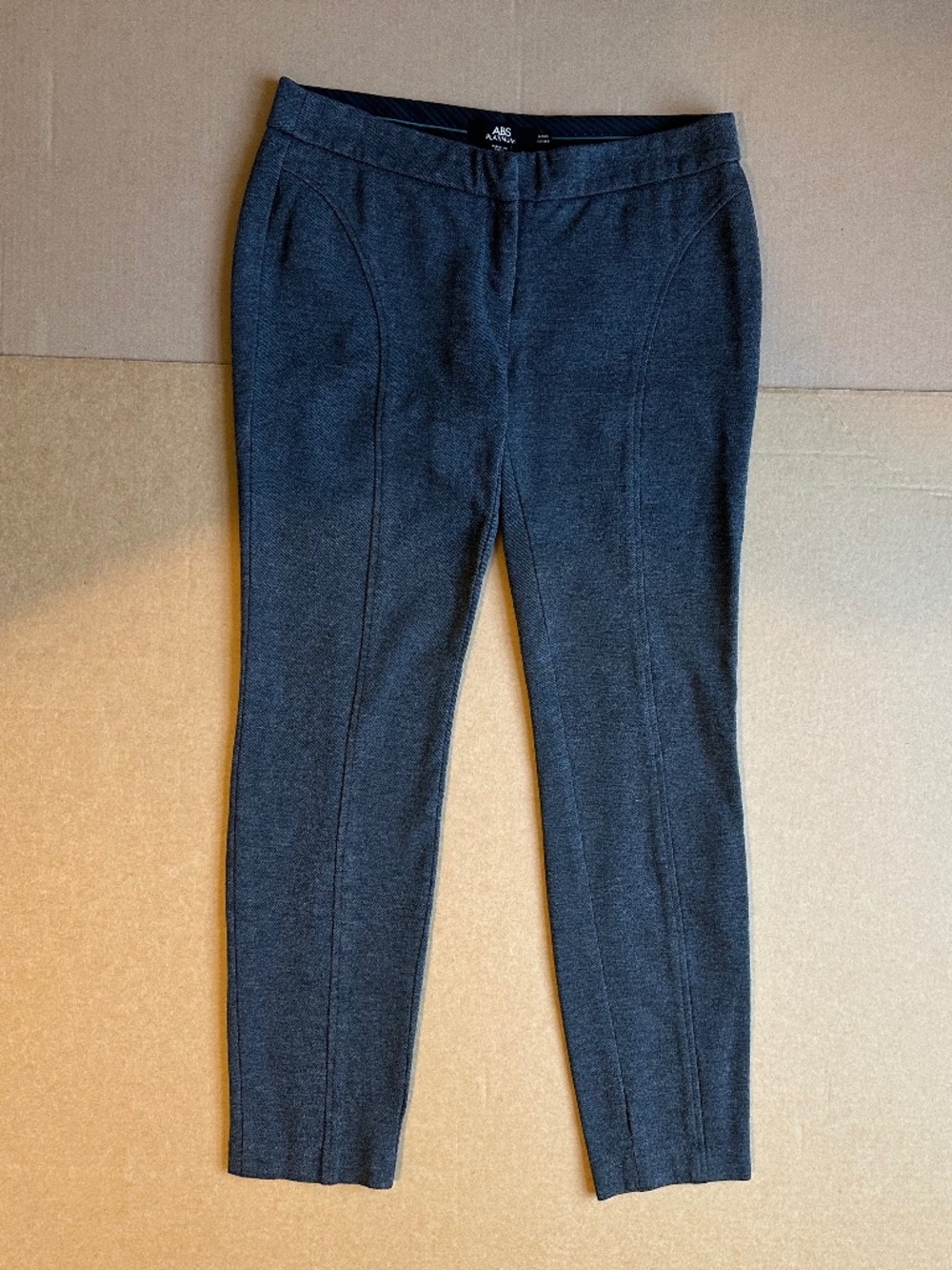 ABS Platinum Charcoal Grey Ankle Dress Pants Size 4 Seamed Ankle Trousers